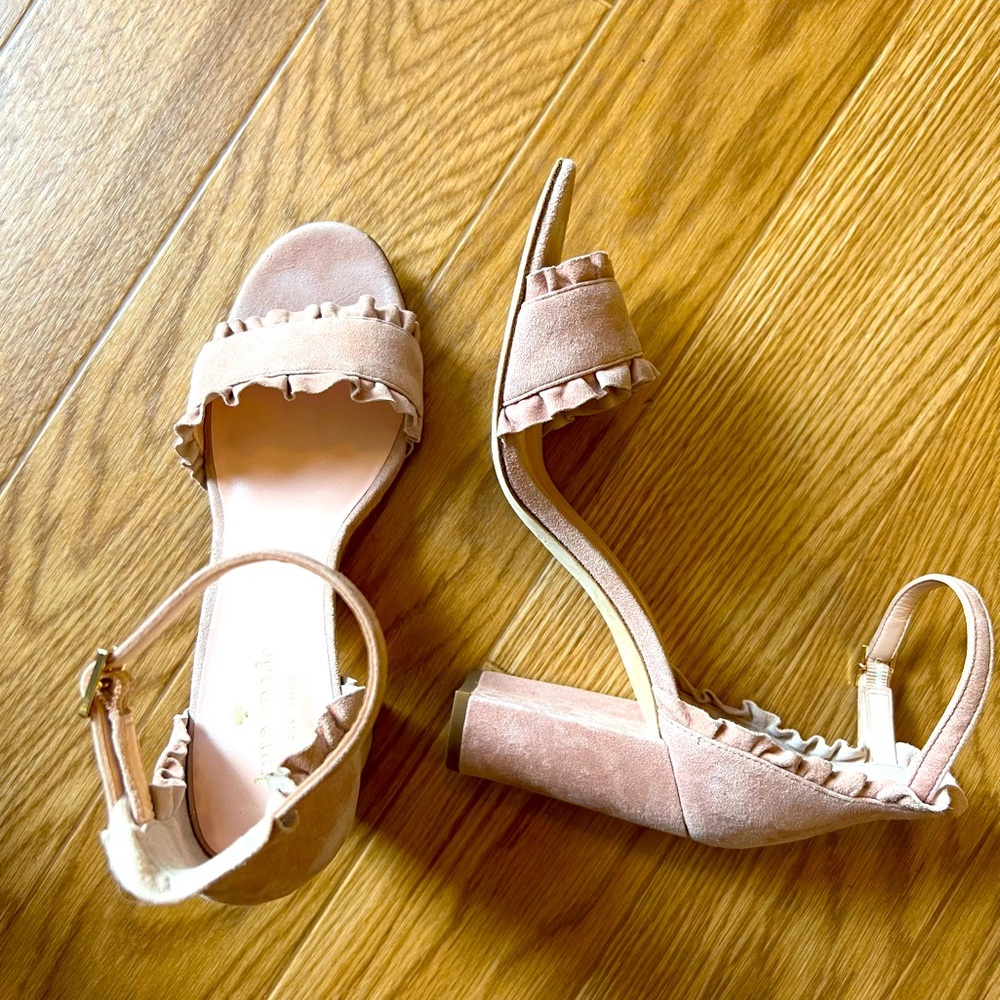 Blush, suede Kate Spade pumps. Size 8.5.